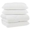 vidaXL Dekbed met Kussens 3 st Wit Microfiber en Dons Feather