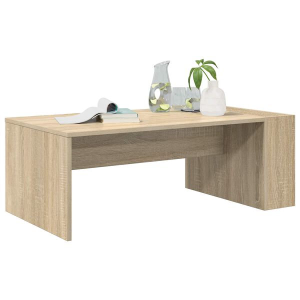 vidaXL Salontafel Sonoma Eiken 95 x 50 x 34 cm Bewerkt hout