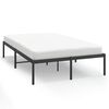 vidaXL Bedframe metaal zwart 135x190 cm