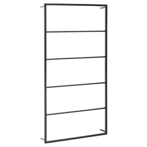 vidaXL Handdoekenrek 60x10x116 cm staal zwart