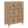 vidaXL Ladenkast 66 x 34,5 x 90 cm Bewerkt hout Artisanaal eiken