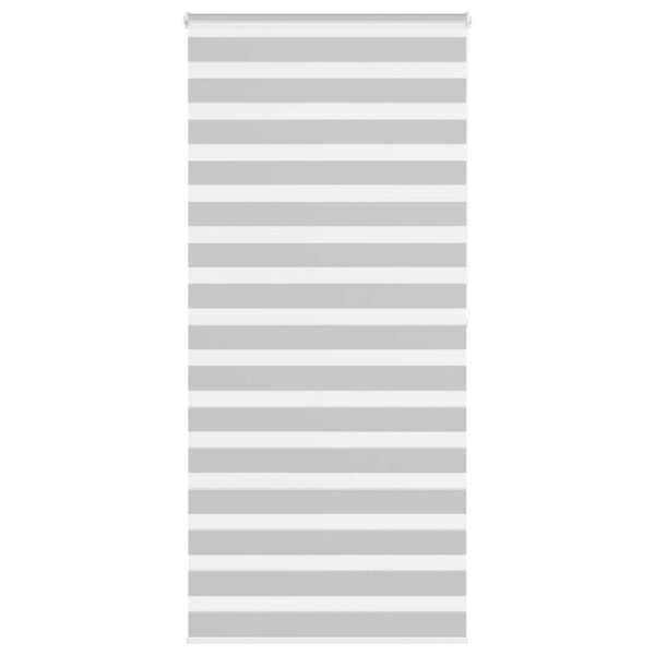 vidaXL Zebra rolgordijn 105x200 cm stofbreedte 100,9 cm lichtgrijs