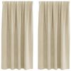 vidaXL Verduisterende gordijnen 2 pcs Cr&egrave;me 140 x 175 cm Fluweel