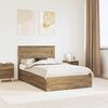 vidaXL Bedframe met lade met hoofdeinde met opslag Bewerkt hout