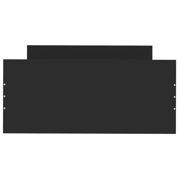 vidaXL Bedframe bewerkt hout zwart 100x200 cm