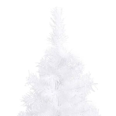 vidaXL Kunstkerstboom met verlichting hoek 180 cm PVC wit