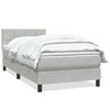 vidaXL Boxspring met matras fluweel lichtgrijs 100x220 cm