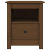 vidaXL Nachtkastje 40x35x49 cm massief grenenhout honingbruin