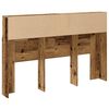 vidaXL Hoofdbordkast 160x19x103,5 cm bewerkt hout oud houtkleurig