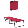 vidaXL Opvouwbare zonnebed 2 pcs Rood 188 x 57 x 86,5 cm Polyester
