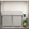 eyckhaus Inbouwprullenbak gescheiden rechthoekig 2x15 L grijs