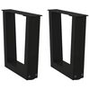 vidaXL Salontafelpoten 2 st V-vormig 40x(30-31,3) cm staal zwart