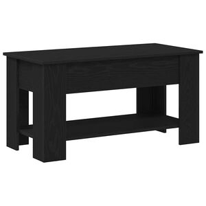 vidaXL Salontafel Zwart Eiken 101 x 49 x 52 cm Bewerkt hout