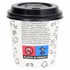 vidaXL Koffiebekers 100 st met deksels 120 ml papier wit en zwart