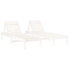 vidaXL Ligstoelen 2 st 199,5x60x74 cm massief grenenhout wit