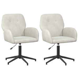 vidaXL Draaiende Bureaustoelen 2 st 54 x 55 x 90 cm Cr&egrave;mekleurig