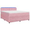 vidaXL Boxspringbed met matras Roze 140 x 190 cm Fluweel
