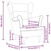 vidaXL Fauteuil 74x84x100 cm stof lichtgrijs