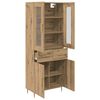 vidaXL Hoge kast met lade 2 pcs Artisan Eiken Bewerkt hout
