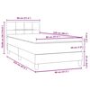 vidaXL Boxspring met matras en LED fluweel donkergroen 80x220 cm