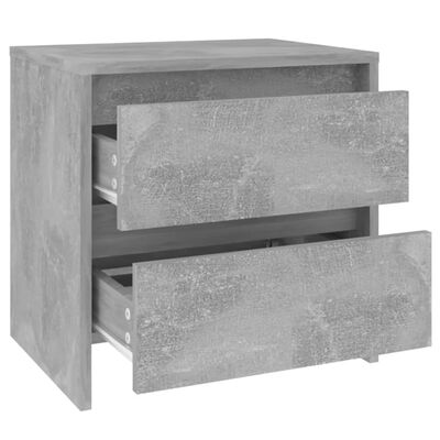 vidaXL Nachtkastje 45x34,5x44,5x cm spaanplaat betongrijs