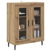vidaXL Dressoir Artisan Eiken 69,5 x 34 x 90 cm Bewerkt hout