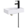 vidaXL Badkamer Waskom Mat Zwart 40,5 x 22,5 x 11,5 cm Metaal