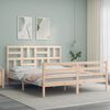 vidaXL Bedframe met hoofdbord massief hout