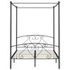vidaXL Hemelbedframe metaal grijs 140x200 cm