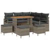 vidaXL Tuin Sofa Set met kussen met opslag met kussen 9 pcs Grijs