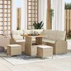 vidaXL Tuin Sofa Set met kussen met opslag 8 pcs Beige en Cr&egrave;me