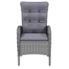 vidaXL 5-delige Tuinset poly rattan grijs