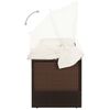 vidaXL Tuinbank met luifel poly rattan bruin