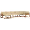 vidaXL Buiten bankenset 21 pcs Natuurlijk en Beige Massief Acaciahout