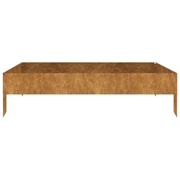 vidaXL Plantenbak verhoogd 100x100x26 cm cortenstaal