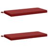 vidaXL 2-delige Bankkussens SOEST 2 st 100% Polyester Wijnrood