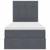 vidaXL Opbergbed met LED met matras Donkergrijs 90 x 190 cm Fluweel