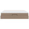 vidaXL Opslag bed met matras Cappuccino 200 x 200 cm Nep Leer