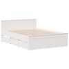 vidaXL Bedframe zonder matras met hoofdbord grenenhout wit 150x200 cm