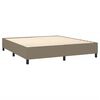vidaXL Boxspring met matras en LED stof taupe 160x200 cm