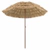 vidaXL Strandparasol 205 x 205 x 210 cm Polyester en staal Naturel