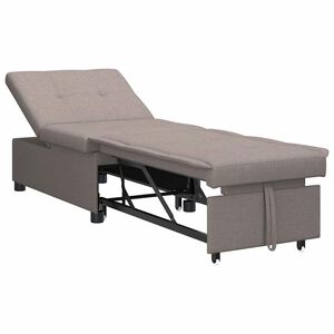 vidaXL Uittrekbare Slaapbank Taupe 194 x 50 x 82 cm Stof