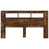 vidaXL Hoofdeinde met LED 180x18,5x103,5 cm bewerkt hout gerookt eiken