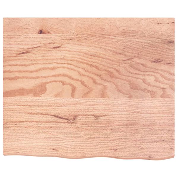 vidaXL Wandschap 60x50x2 cm behandeld massief eikenhout lichtbruin