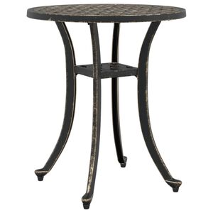 vidaXL Tuintafel &Oslash; 48x53 cm gietaluminium bronskleurig