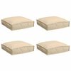 vidaXL Kussen 4 pcs Beige 40 x 40 x 8 cm Oxford Stof