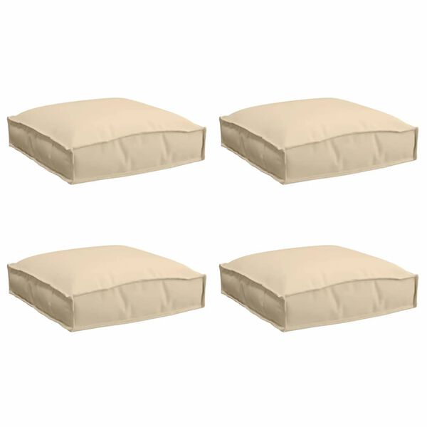 vidaXL Kussen 4 pcs Beige 40 x 40 x 8 cm Oxford Stof