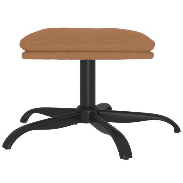 vidaXL Voetenbank 60x60x36 cm microvezelstof taupe