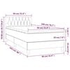 vidaXL Boxspring met matras en LED stof donkergrijs 90x200 cm