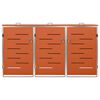 vidaXL Containerberging driedubbel 207x77,5x112,5 cm roestvrij staal
